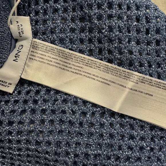 Mango NWT Metallic Blue Co-Ord Knit Set - Picture 6 of 6